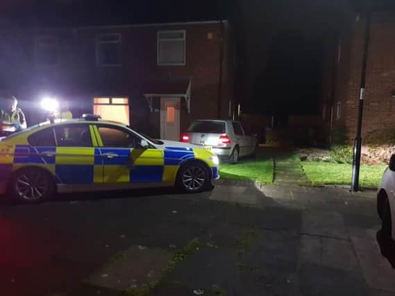 Two arrests were made after a car crashed into a house in Lowedges, Sheffield