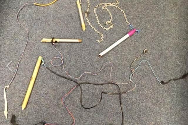 Whips seized in Page Hall