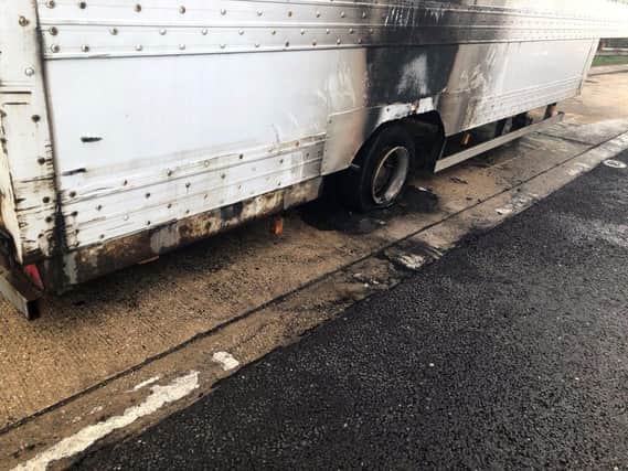 The trailer following the blaze. Picture: @SYPoperations