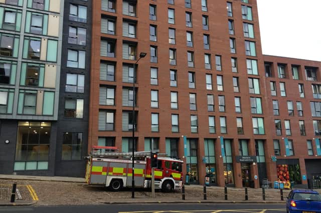 Firefighters on Broad Lane, Sheffield. Picture and video: Sam Cooper/The Star.