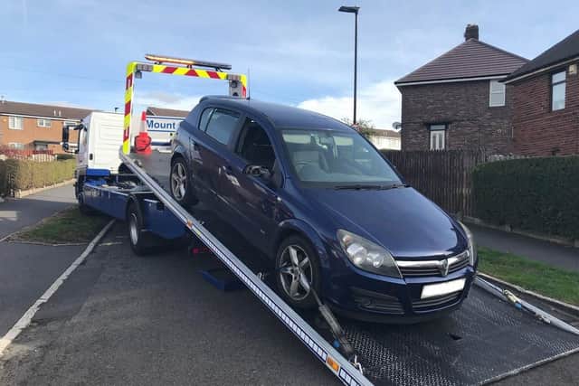 Police seized this Vauxhall Astra in Parson Cross. Picture: Sheffield North East NHP.
