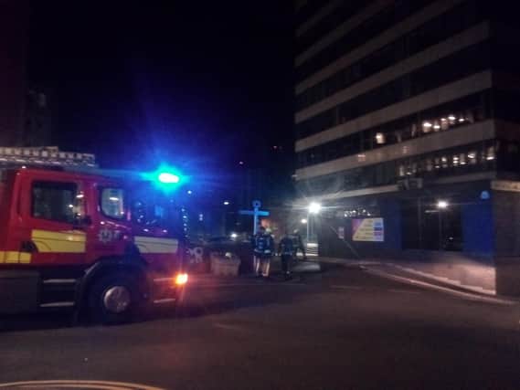Firefighters were called to Vicar Lane, Sheffield. Picture: Sam Cooper / The Star.