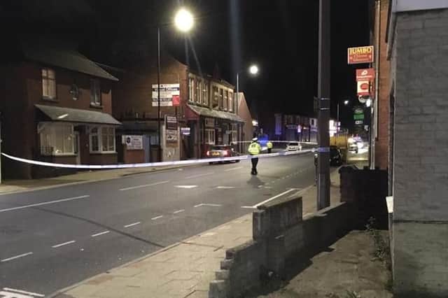 Police closed the road on Monday night. Picture: Tracey Simmons.