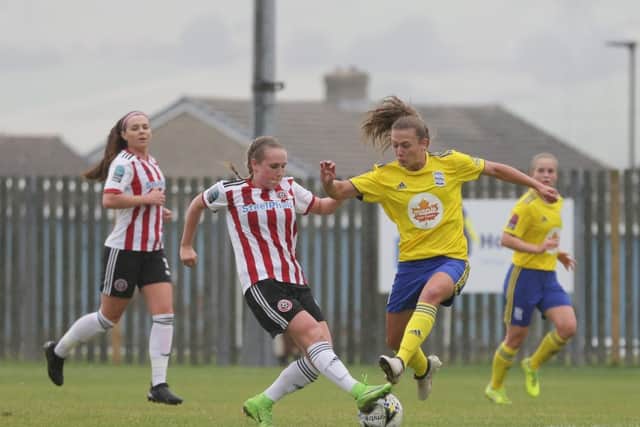 Bex Rayner in action for Sheffield United