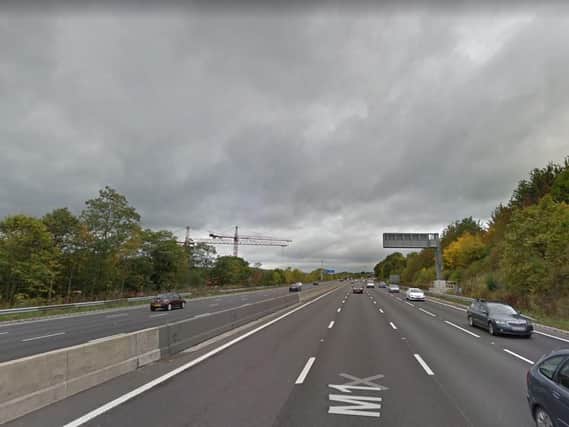 A rolling road block was put in place on the M1 in South Yorkshire last night