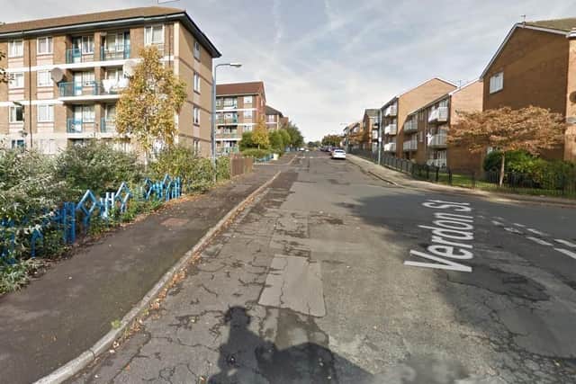 A man was shot in Verdon Street, Burngreave, yesterday