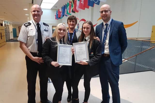 Westfield School students were praised for stepping in and stopping a violent attack in Sheffield