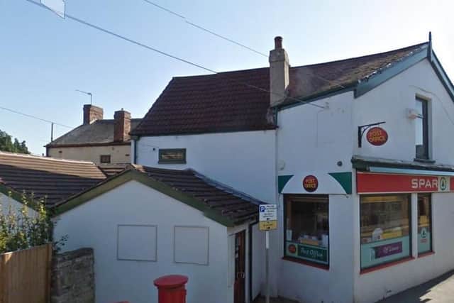 South Anston post office was raided on Sunday afternoon