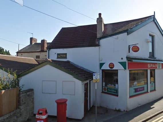 South Anston post office was raided on Sunday afternoon