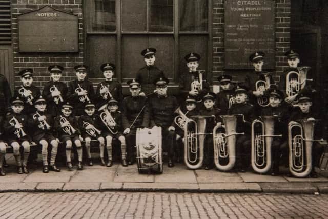 The Sheffield Salvation Army young people's band in 1951