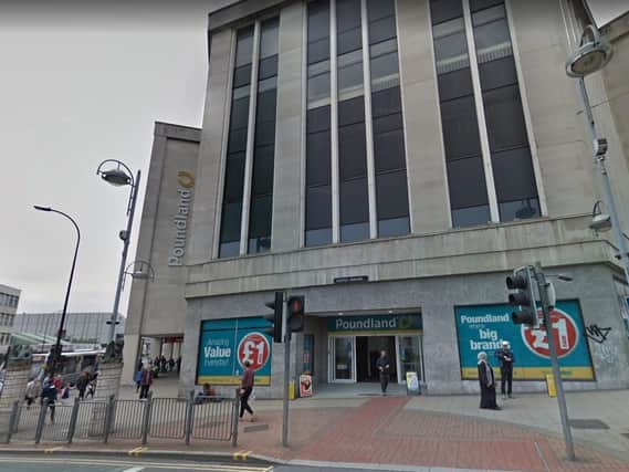 A man died outside Poundland on Arundel Gate in Sheffield city centre on Monday