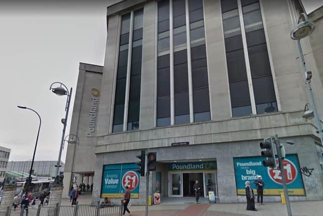 A man died outside Poundland on Arundel Gate in Sheffield city centre on Monday