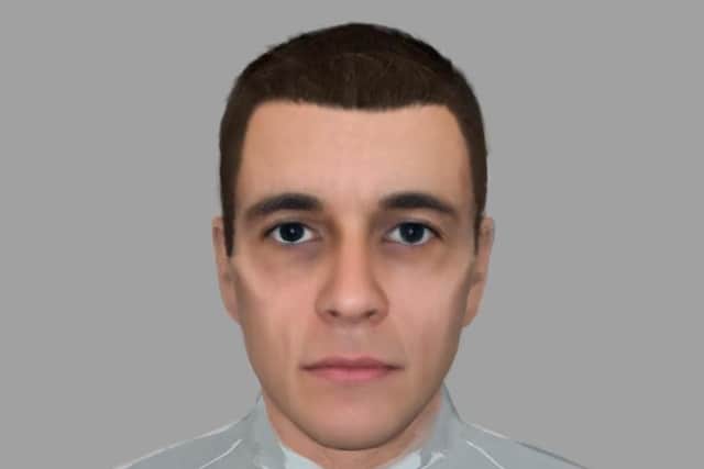 E-fit of a suspect wanted by police.