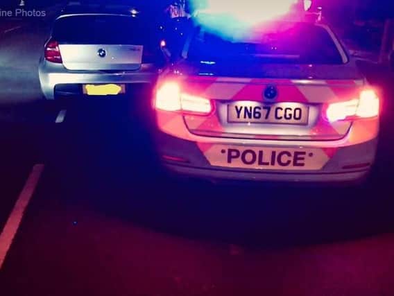Police officers seized a stolen BMW used by burglars over the weekend