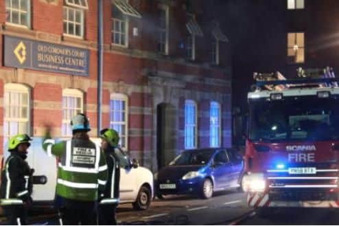 Firefighters believe a blaze at the former Coroner's Court in Sheffield was an arson attack