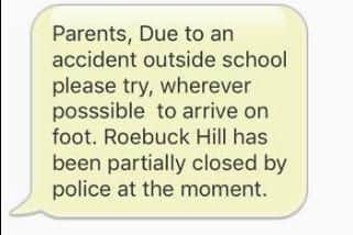 Parents received this message from Jump Primary School this morning