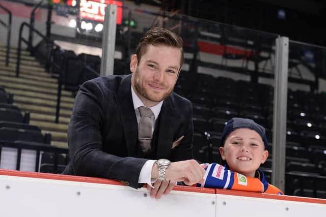 Thomas Renshaw pictured with Steelers' forward. Picture: Dean Woolley.