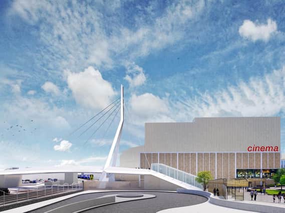 Landmark: Barnsley's new town centre pedestrian bridge will be a distinctive feature