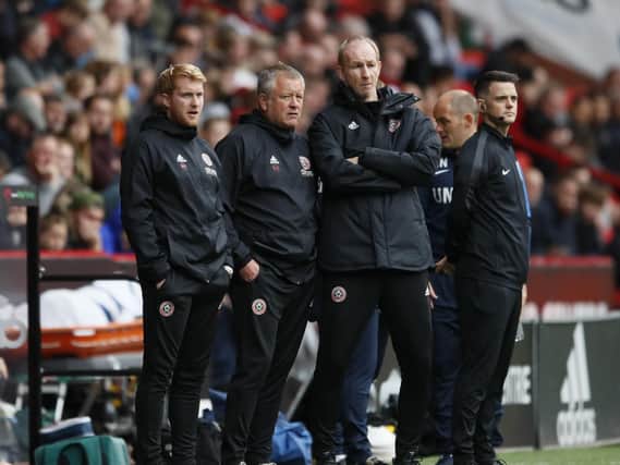 Sheffield United manager Chris Wilder and his staff are talking about survival, not promotion, at this stage of the season
