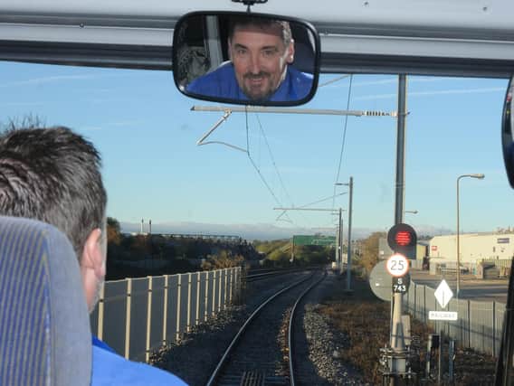 Neil Dewire, who drove the first-ever Sheffield to Rotherham tram-train service. Picture: Sam Cooper / The Star.