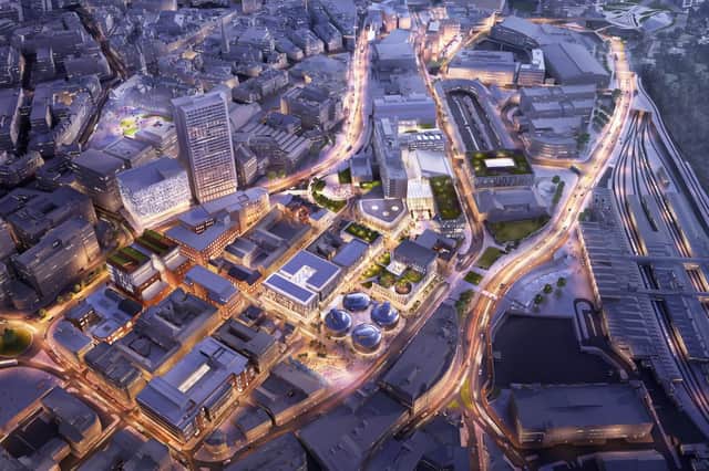 An aerial view showing how Sheffield Hallam University's city centre campus could look.