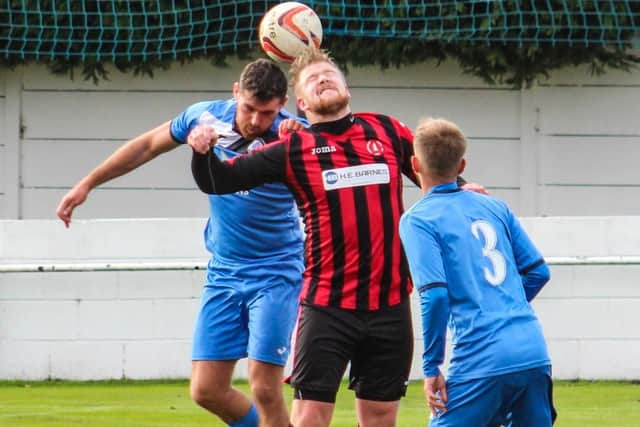 Action from Armthorpe Welfare v Dronfield Town clash. Pic: Steve Pennock