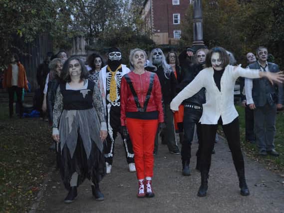 Steade Road in Nether Edge put on a performance of Michael Jackson Thriller for Halloween and Kate West's 50th birthday.