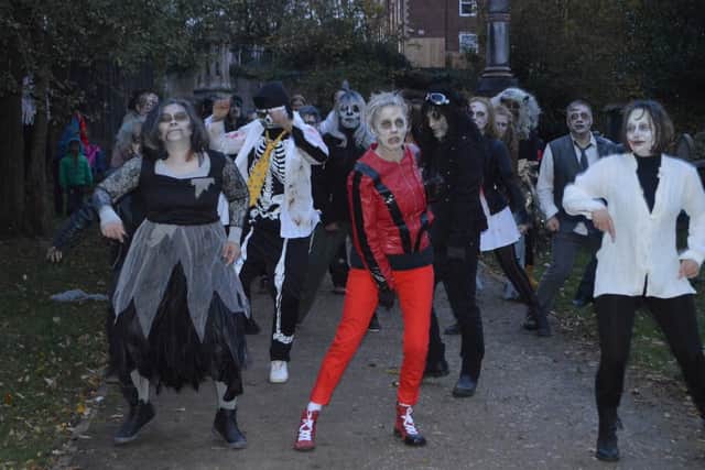 Steade Road in Nether Edge put on a performance of Michael Jackson Thriller for Halloween and Kate West's 50th birthday.