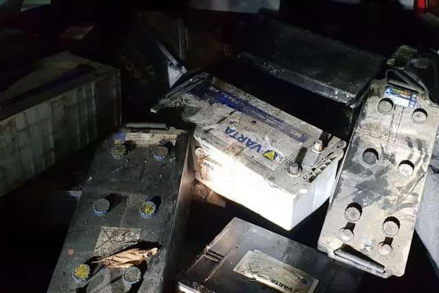Police believe these batteries are stolen
