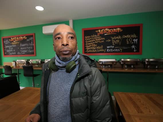 Paul Simmonds from the Jerk Hut on High Street in Sheffield. Picture: Chris Etchells.