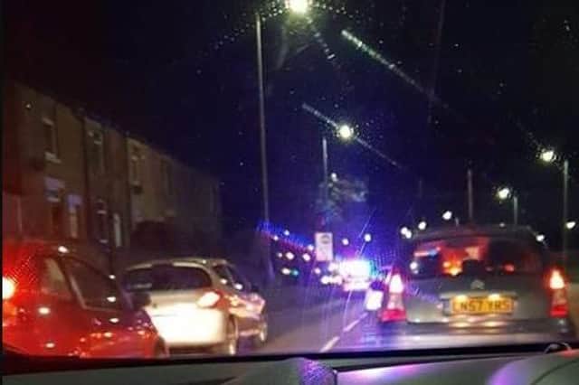 Motorists on Ridgeway Road were affected by a road closure last night after a crash involving a car and motorbike