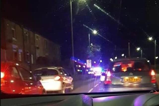 Emergency services dealt with a collision involving a car and trail bike in Sheffield last night