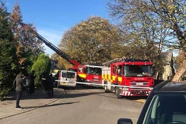 Firefighters are tackling a flat fire in Tinsley this morning