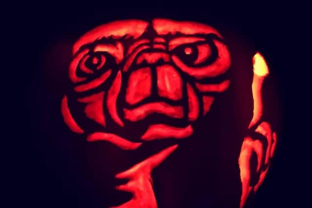 An eerie ET pumpkin by Toni McCloy