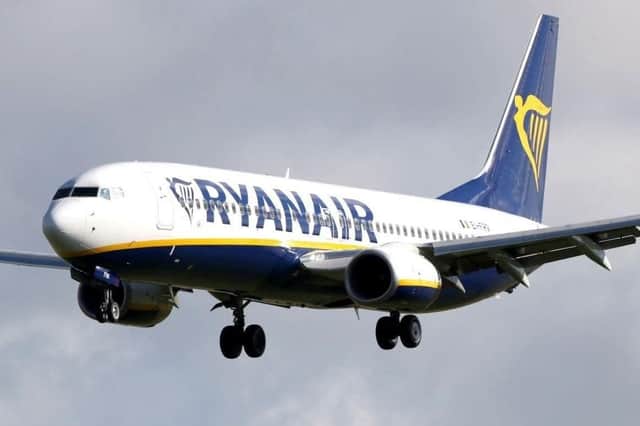 A Ryanair plane.