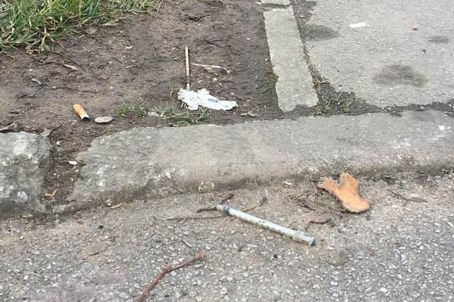 Needles found on the streets of Sharrow.