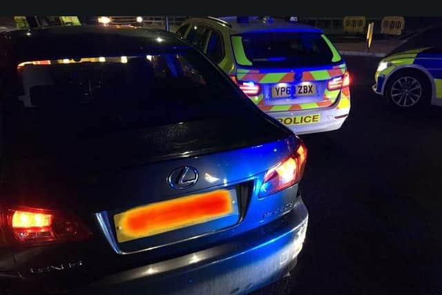 A car was stopped near Meadowhall after a police chase