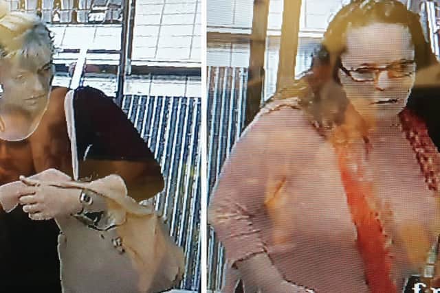 Police have released CCTV images of two women they would like to speak to in connection with a handbag theft in Rotherham