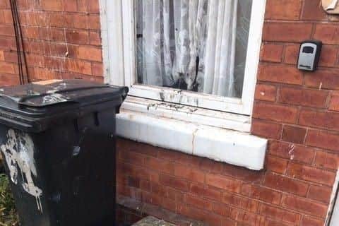 A house window was smashed in Tinsley last night