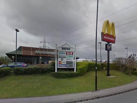 The incident took place at the McDonald's at Drake House retail park in the early hours of September 16. Picture: Google Maps