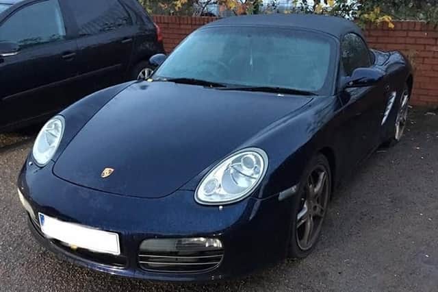 A stolen Porsche Boxster was found by police officers in Darnall, Sheffield