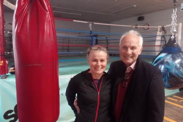 Bridget Ingle and her husband Paul Stead at the Ingle Gym in Wincobank, which her late father ran