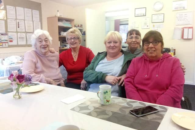 Volunteers and diners at the Lower Wincobank TARA breakfast morning. Pictured left to right are Pat Gatley, Ann Bentley, Sharon Marston, Angela Brodie and Lynn Molloy