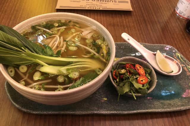 Vietnamese Pho noodle soup from Five Rivers at Cutlery Works