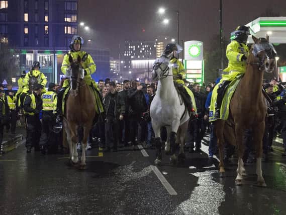 Sheffield United v Sheffield Wednesday 
Police escort Owls  fans on Bramall Lane