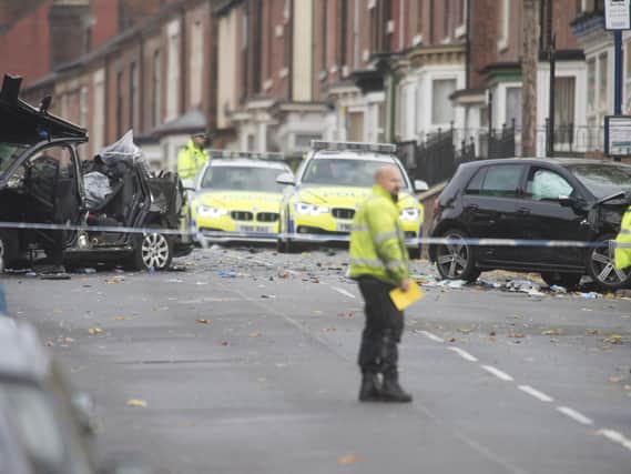 The scene of fatal RTC on Main Road, Darnall, which claimed the lives of four people