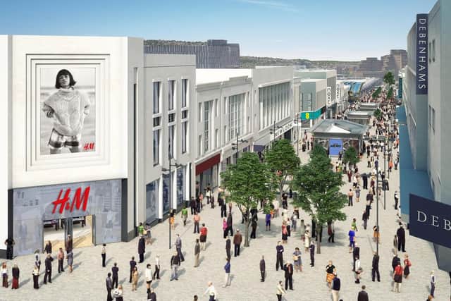 An artist's impression of what Phase Three of The Moor redevelopment will look like.