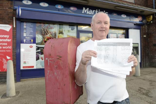 Henry McGeown who is campaigning to stop the Post Office on Northern Avenue closing down.