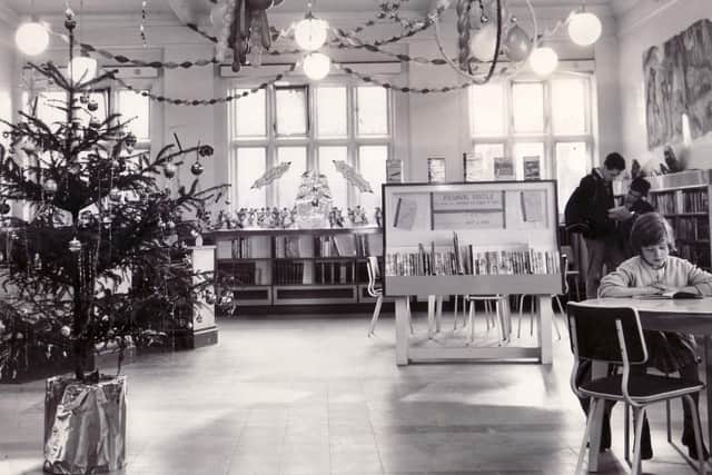 Attercliffe Children's Library in December 1959 - when it was deemed to have the best Christmas decorations of any children's library in Sheffield.