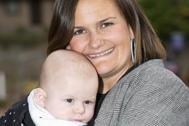 Theresa Hurst, who backed the appeal for new birth pools at Sheffield's Jessop Wing, with her son Joseph